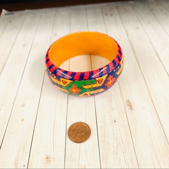 Tribal Wooden Bangle  - Picture 1 of 2